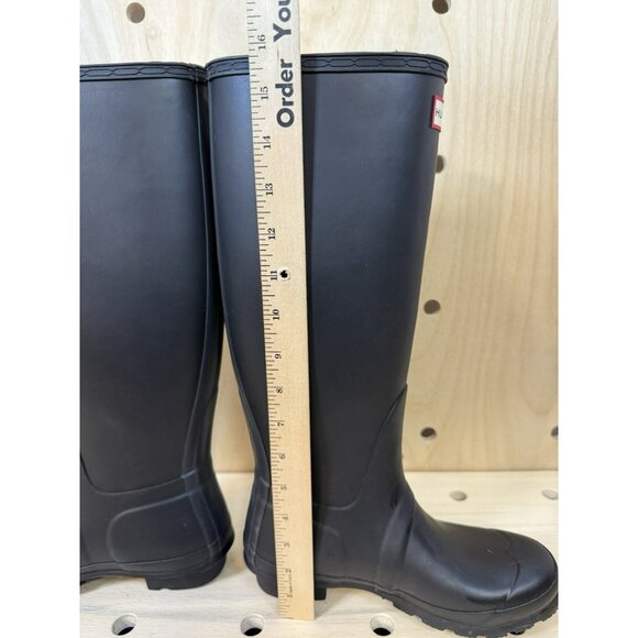 Hunter Original Women's Tall Rubber Rain Boots Black Matte Size 7 EUC $190 - Picture 8 of 15